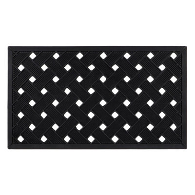 Jvl Lattice Scraper Rubber Studs Doormat, 40X70cm