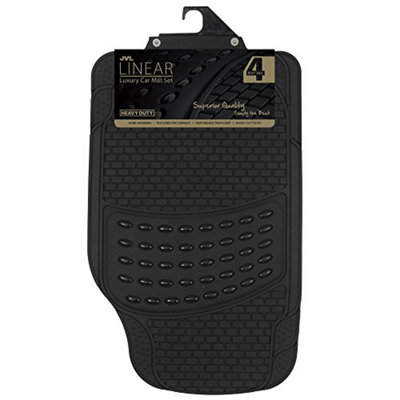 Jvl Rubber Luxury Quality Heavy Duty Universal 4 Piece Car Mat Set from B&Q