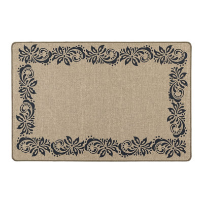 Jvl Elegance DoormatScroll Boarder 50X75Cm from B&Q