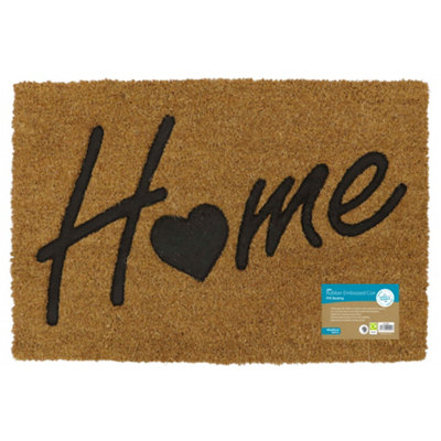Jvl Rubber Embossed Pvc Backed Coir Doormat40X60CmHome from B&Q