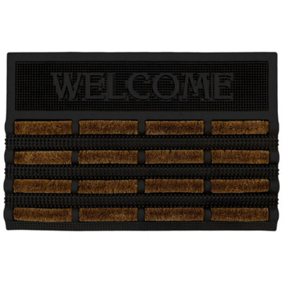 Jvl Nimbus Rubber Coir Scraper Tuffscrape Doormat40X60CmWelcome from B&Q
