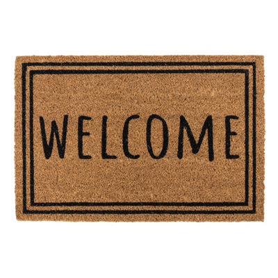 Jvl Eco-Friendly Latex Backed Coir Entrance Doormat40X60CmWelcome Border from B&Q
