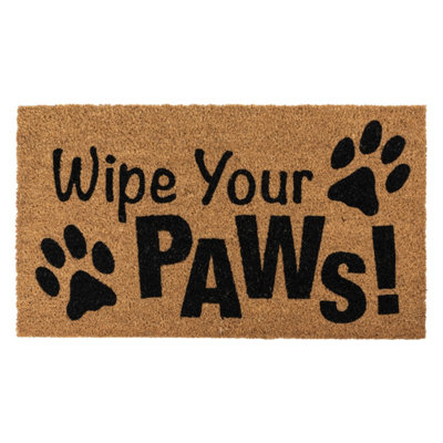 Jvl Eco-Friendly Latex Backed Coir Entrance Doormat40X70CmWipe Your Paws from B&Q