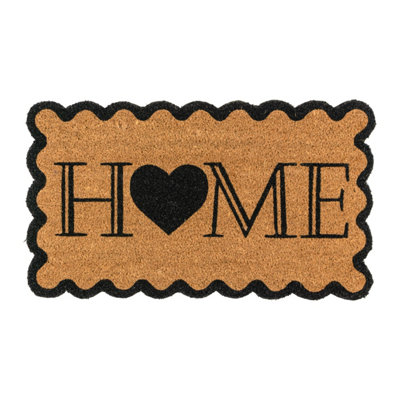 B&Q -  Eco-Friendly Latex Backed Coir Entrance Doormat40X70CmScalloped Home