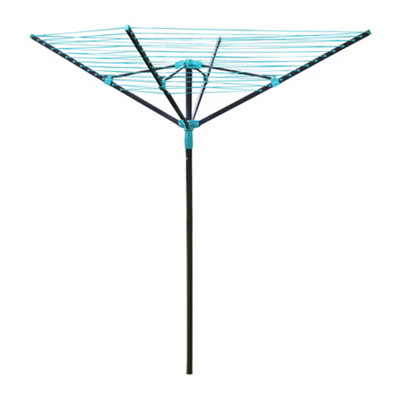 Jvl 4 Arm Powder Coated Steel Rotary Airer - 50M Drying Space - Charcoal - Image 10