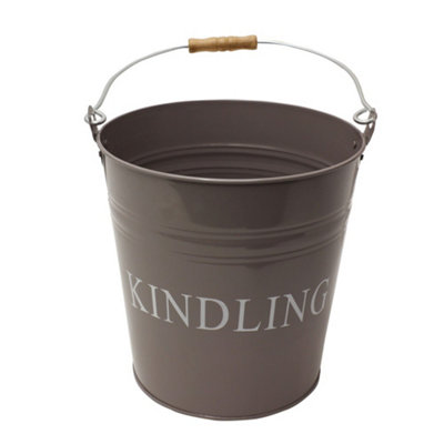 B&Q -  Charlton Fireside Kindling BucketGrey