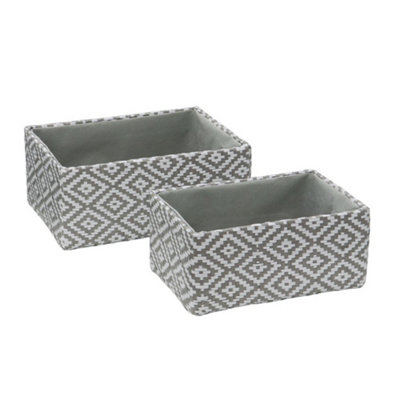 B&Q -  Argyle Set Of 2 Rectangular Storage Baskets