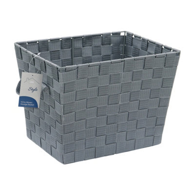 Jvl Vichy Rectangular Nylon Storage Basket With Handles from B&Q