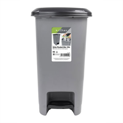 Jvl  Grey Slim Pedal Bin - 10L in Size Adults, Sports Direct - Image 7