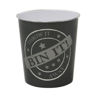 Jvl Small Bin It Waste Paper BinDark Grey from B&Q