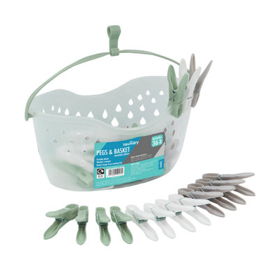 Jvl Peg Basket With 36 Strong Hold Pegs from B&Q