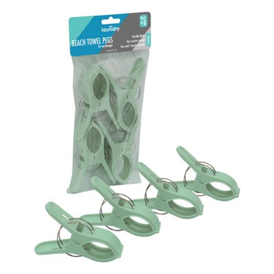Jvl Pack Of 4 Beach Towel PegsGreen from B&Q