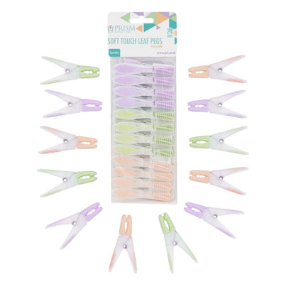 Jvl Pack Of 24 Soft Touch Leaf Pegs from B&Q