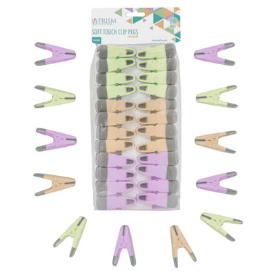 Jvl Pack Of 24 Soft Touch Clip Pegs from B&Q