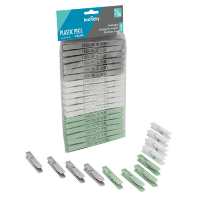 Jvl Pack Of 36 Weather Resistant Plastic Pegs from B&Q