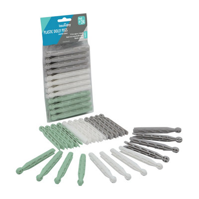 Jvl Pack Of 24 Plastic Dolly Pegs from B&Q