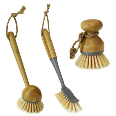 Jvl Bamboo Dish Brush Washing Up Bundle from B&Q