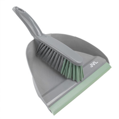 Jvl Dustpan & Brush Set With Flexible BristlesGrey from B&Q