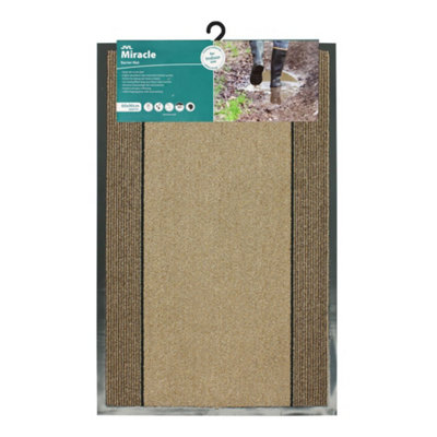 Jvl Miracle Machine Washable Barrier Doormat 60X90Cm Beige from B&Q