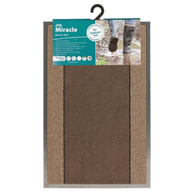 Jvl Miracle Machine Washable Barrier Doormat 40X60Cm Brown from B&Q