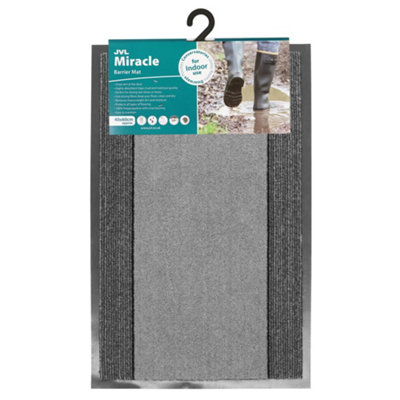 Jvl Miracle Machine Washable Barrier Doormat 40X60Cm Grey from B&Q