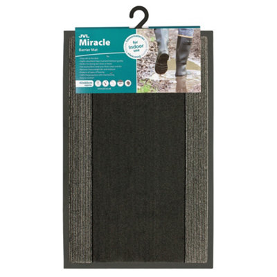 Jvl Miracle Machine Washable Barrier Doormat 40X60Cm Charcoal from B&Q