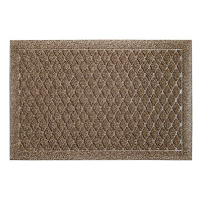 Jvl Dirt Defender Scraper Doormat 40X60Cm Diamond Beige from B&Q