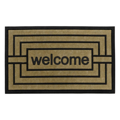 Jvl Vienna Rubber Backed Scraper Doormat45X75CmWelcome from B&Q
