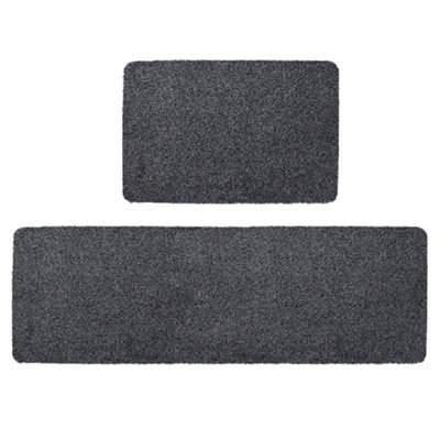 Jvl Tanami Machine Washable Doormat And RunnerCharcoal from B&Q