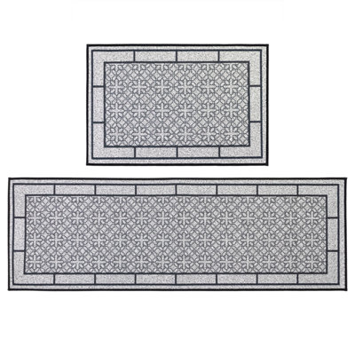 Jvl Avanti Doormat And Runner SetGrey from B&Q
