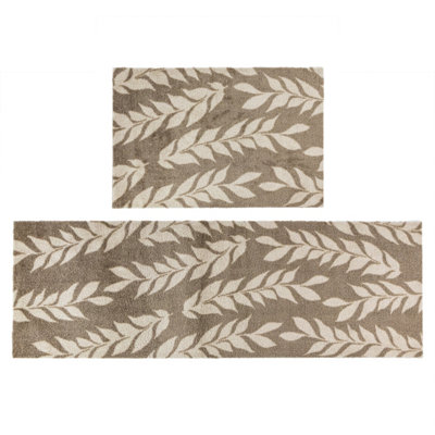 Jvl Mega Doormat And Runner - Leaves Size 30