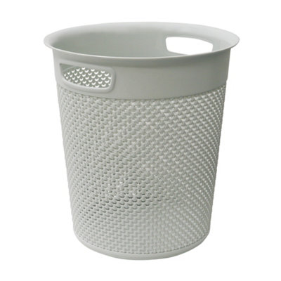 Jvl Droplette Design Plastic BinGrey from B&Q