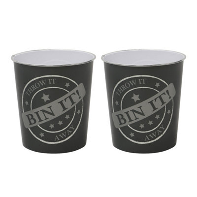 Jvl Small Bin It Waste Paper Bins24.5Cmx26.5CmSet Of 2 from B&Q