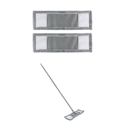 Jvl Extendable Microfibre Mop With 2 Replacement HeadsGrey from B&Q