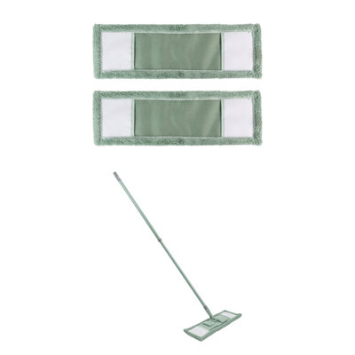 Jvl Extendable Microfibre Mop With 2 Replacement HeadsGreen from B&Q
