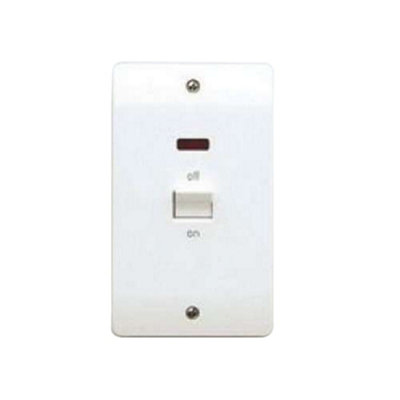 Generic Mk 50A 2G Dp Switch & NeonK5215Whi from B&Q