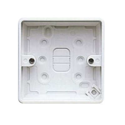 Mk 1Gang 40mm Surface BoxK2031Whi from B&Q