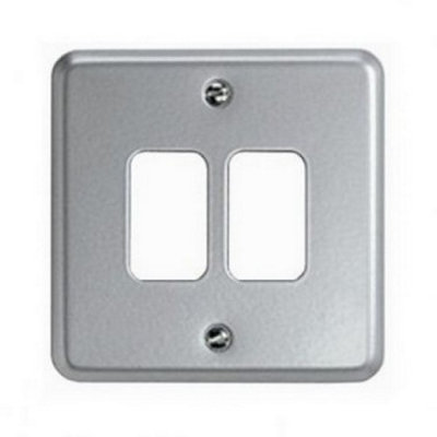 Mk 2G Surface Metal FrontplateK3492Alm from B&Q
