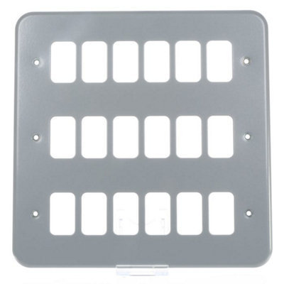 Generic Mk 18G Surface Metal FrontplateK3508Alm from B&Q