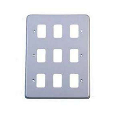 Mk 9G Surface Metal FrontplateK3499Alm from B&Q
