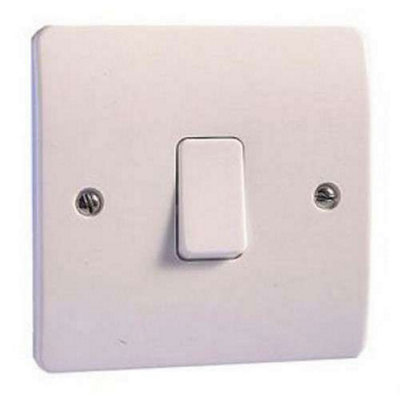 Mk 10Ax Sp 1G 2 Way PlateswitchK4871Whi from B&Q