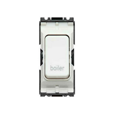 Mk K4896Brwhi Grid Plus Grid Switch 20 Amp Double Pole (White) Marked Boiler from B&Q