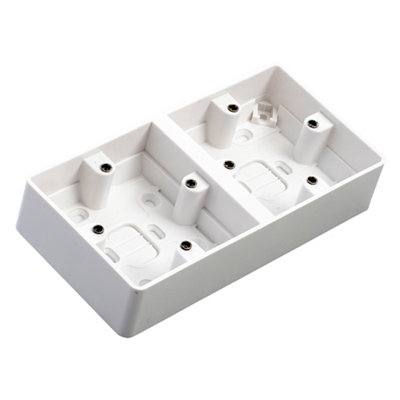Mk 2-Gang 38mm Double Pattress Box from B&Q