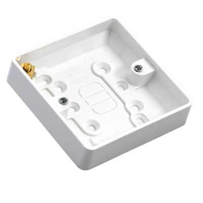 Mk 1-Gang 16mm Single Pattress Box from B&Q