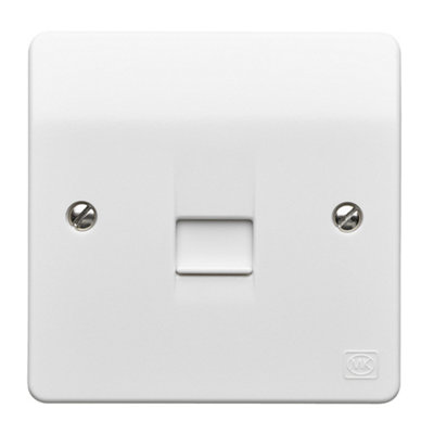 Mk White 1 Gang Master Telephone Socket from B&Q