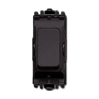 2 x MK K4896BLK Grid Plus Grid Switch 20 amp Double Pole  Plain Unmarked (Black) - Image 12