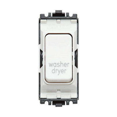 MK K4896WDRWHI Grid Plus Grid Switch 20 amp Double Pole marked washer dryer - Image 4