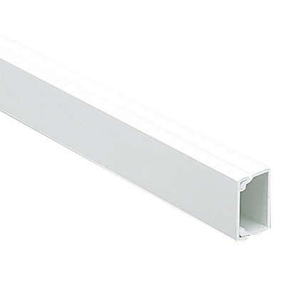 Mk White Square Mini Trunking (D)25mm 3M from B&Q