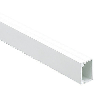 Mk White Square Mini Trunking (D)16mm 3M from B&Q