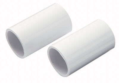 Mk White (W)20mm Trunking CouplerPack Of 2 from B&Q